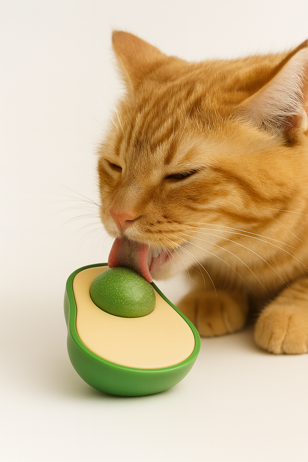 Yapışkanlı Avokado Şekilli Yenilebilir Kedi Nanesi – Catnip Otu Oyuncağı, Dayanıklı Plastik Kapaklı