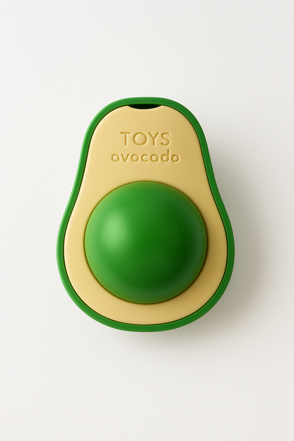 Yapışkanlı Avokado Şekilli Yenilebilir Kedi Nanesi – Catnip Otu Oyuncağı, Dayanıklı Plastik Kapaklı